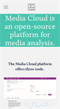 Mobile Screenshot of mediacloud.org